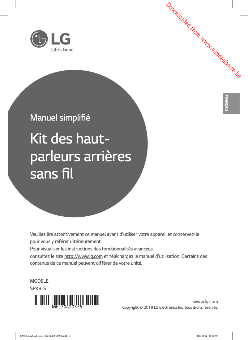 Imagen de la primera página del manual del dispositivo SPK8