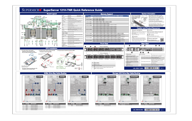 Imagen de la primera página del manual del dispositivo SuperServer SYS-121H-TNR
