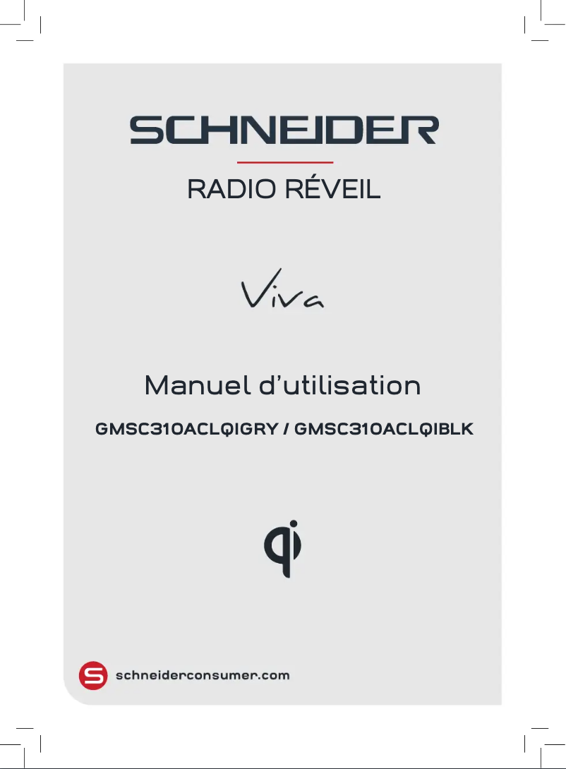 Página 1 del manual Manual de usuario Schneider Viva GMSC310ACLQIBLK