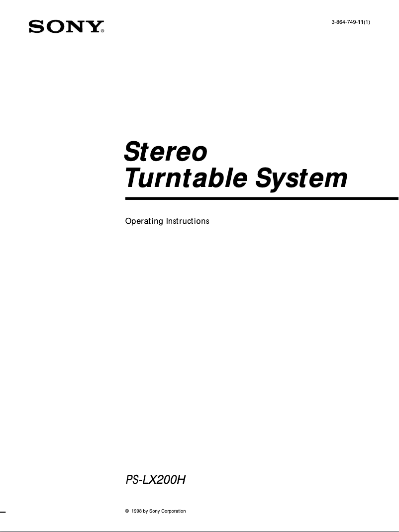 Imagen de la primera página del manual del dispositivo PS-LX200H