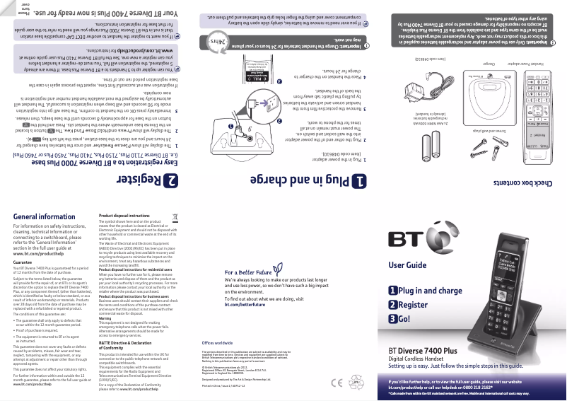 Imagen de la primera página del manual del dispositivo Diverse 7400 Plus