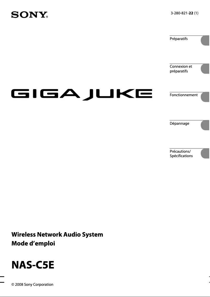 Imagen de la primera página del manual del dispositivo Giga Juke NAS-C5E