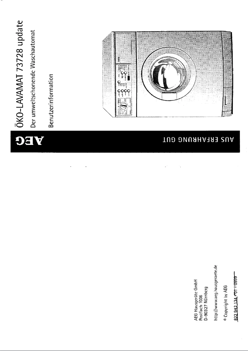 Imagen de la primera página del manual del dispositivo Lavamat 73728