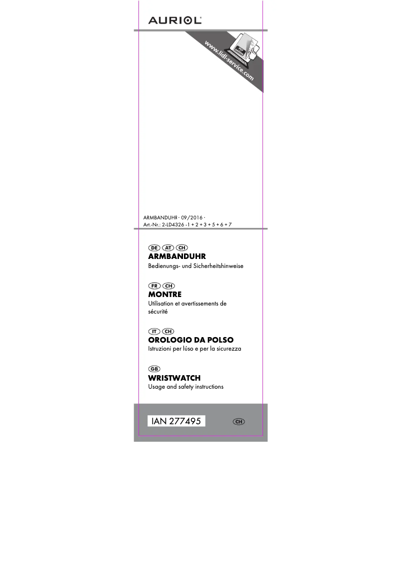 Página 1 del manual Manual de usuario Auriol IAN 277495