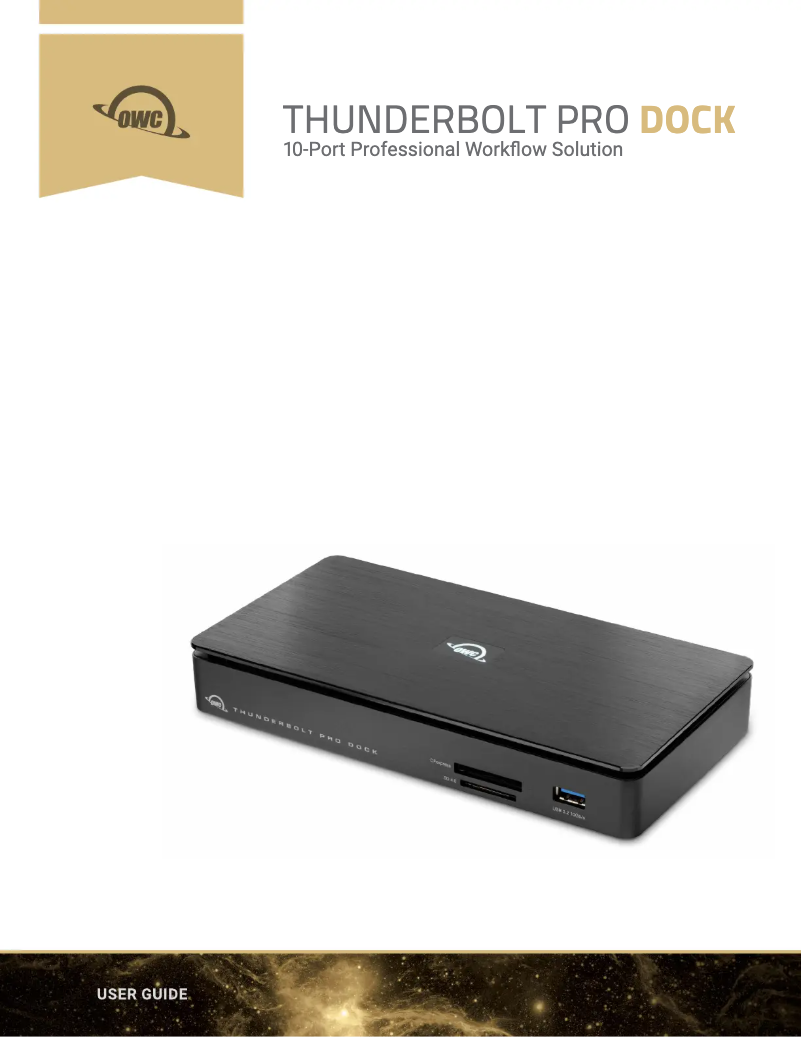 Imagen de la primera página del manual del dispositivo Thunderbolt Pro Dock