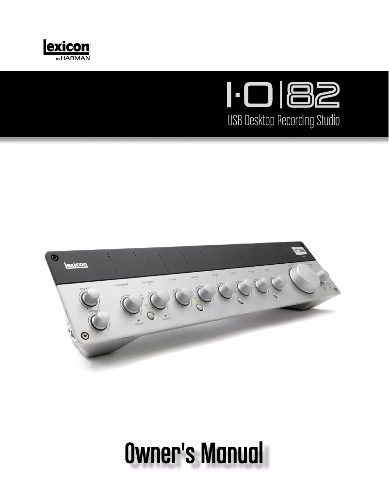 Página nº 1 - Manual de usuario Lexicon I-O 82