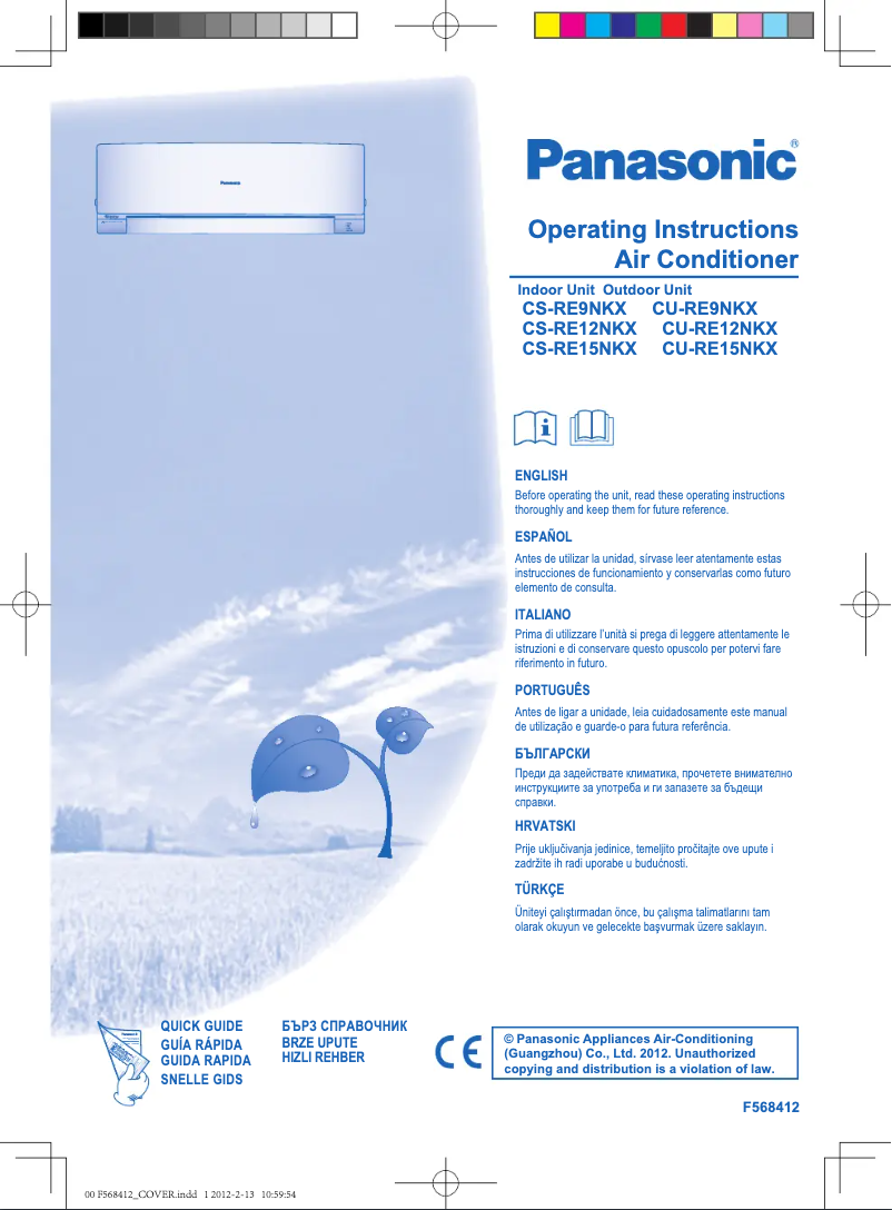 Página 1 del manual Manual de usuario Panasonic CS-RE12NKX
