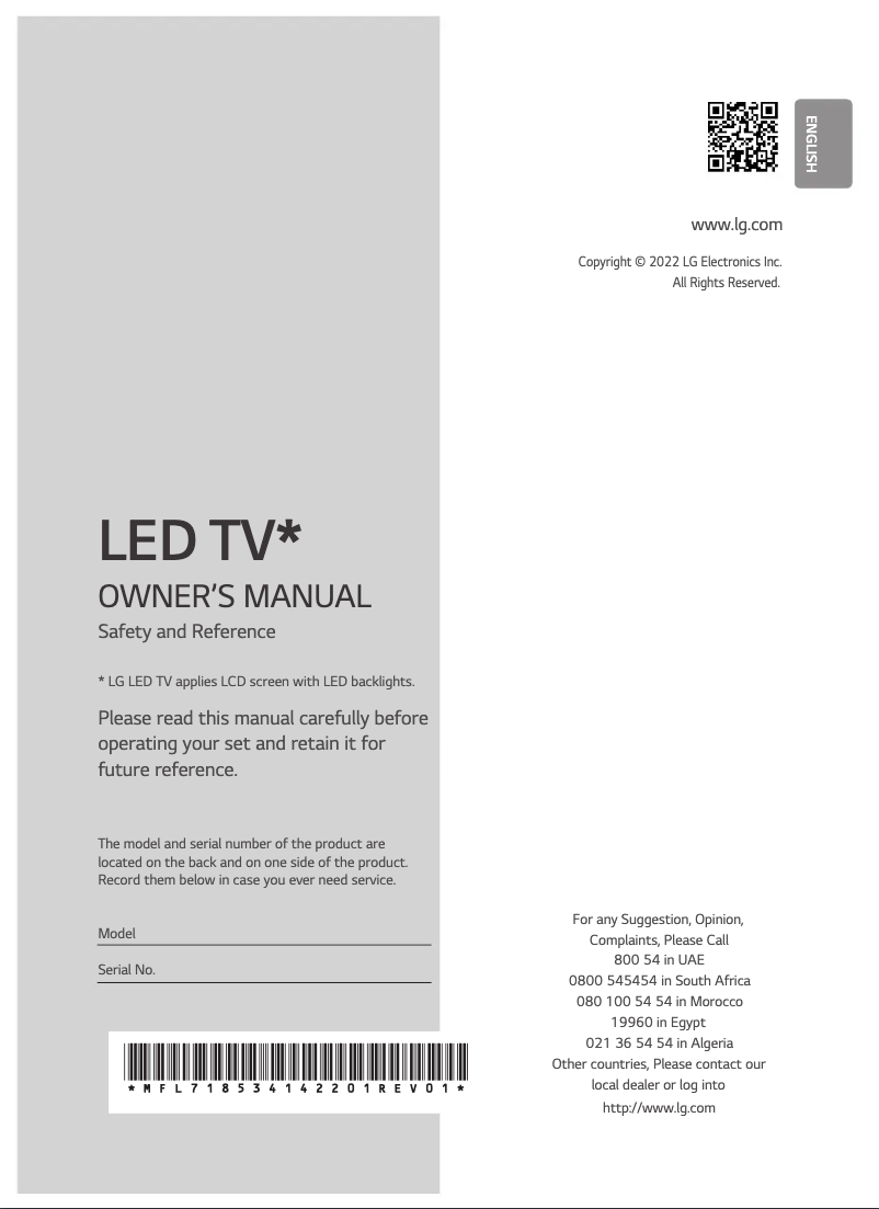 Página nº 1 - Manual de usuario LG 32LQ630B6LB