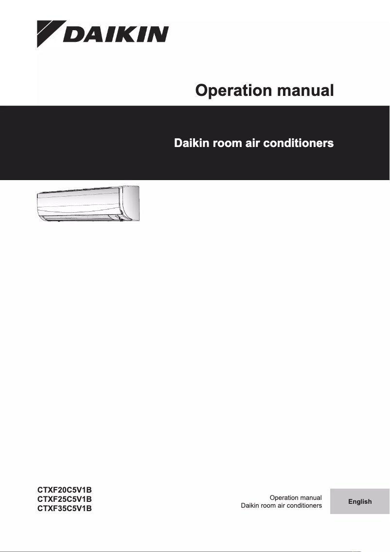 Página nº 1 - Manual de usuario Daikin CTXF25C5V1B