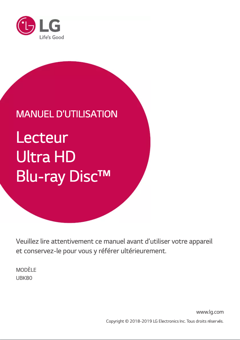 Imagen de la primera página del manual del dispositivo UBK80