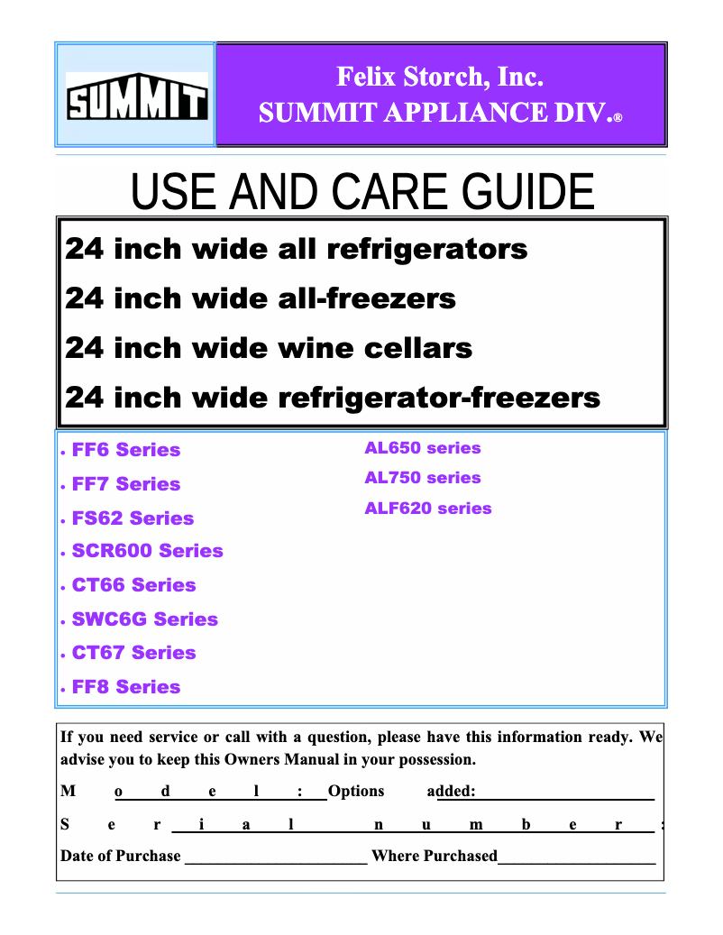 Imagen de la primera página del manual del dispositivo FF6L7BI