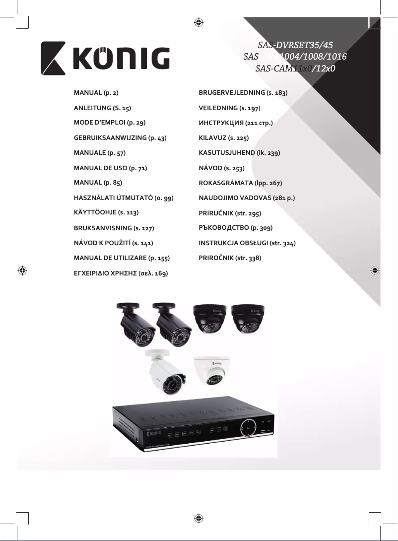 Imagen de la primera página del manual del dispositivo SAS-DVR1004
