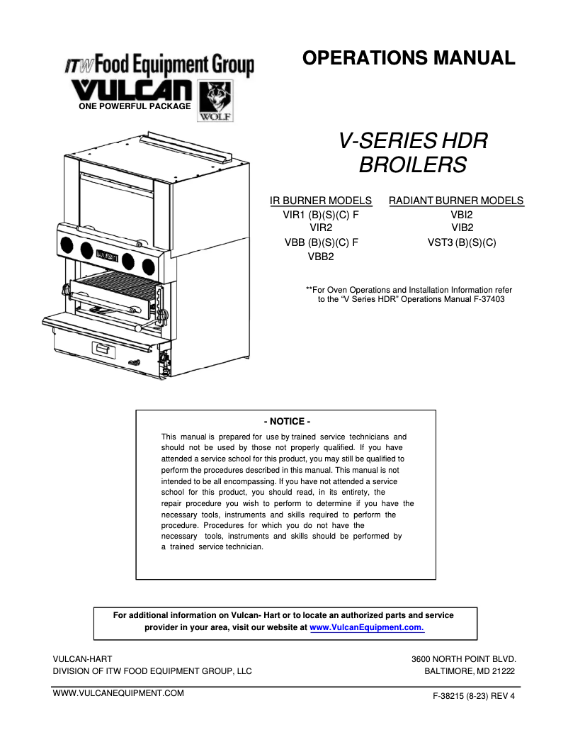 Imagen de la primera página del manual del dispositivo VIR1F