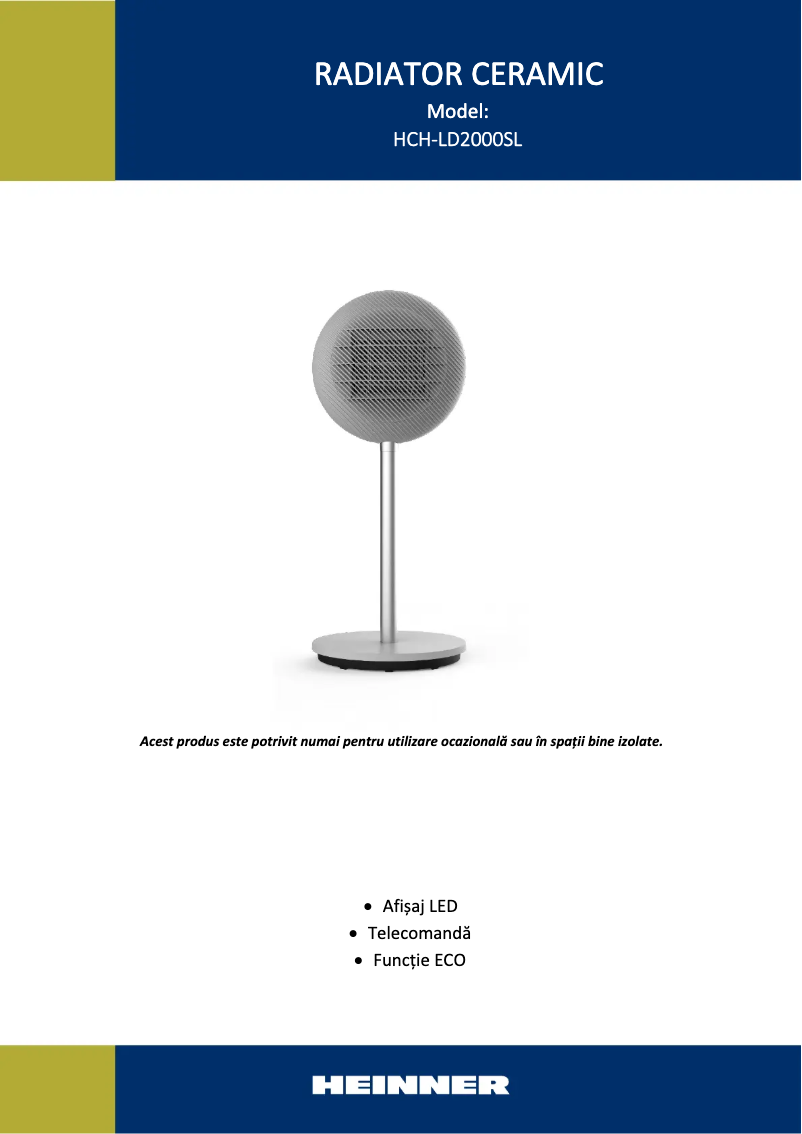 Imagen de la primera página del manual del dispositivo HCH-LD2000SL