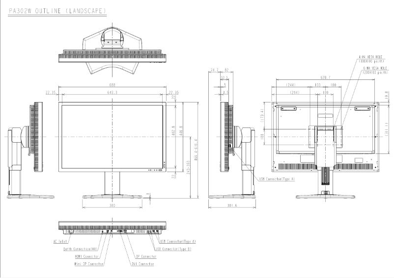 Imagen de la primera página del manual del dispositivo MultiSync PA302W