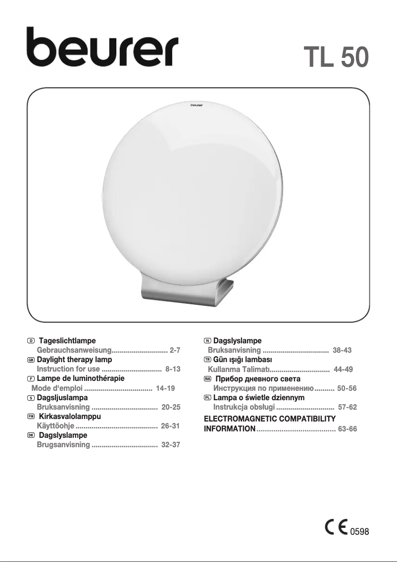 Imagen de la primera página del manual del dispositivo TL 50