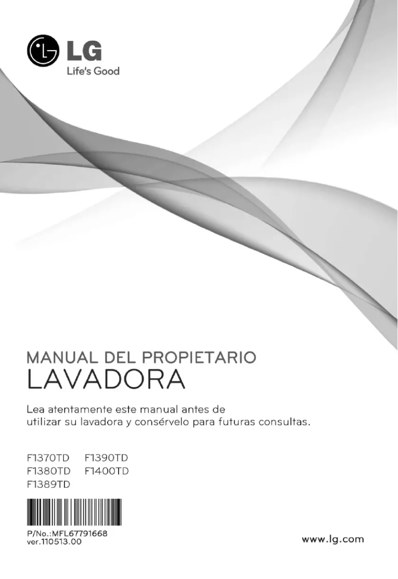 Página nº 1 - Manual de usuario LG F1400TD