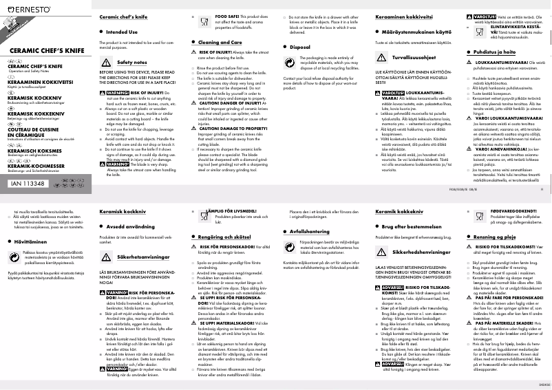 Imagen de la primera página del manual del dispositivo IAN 113348
