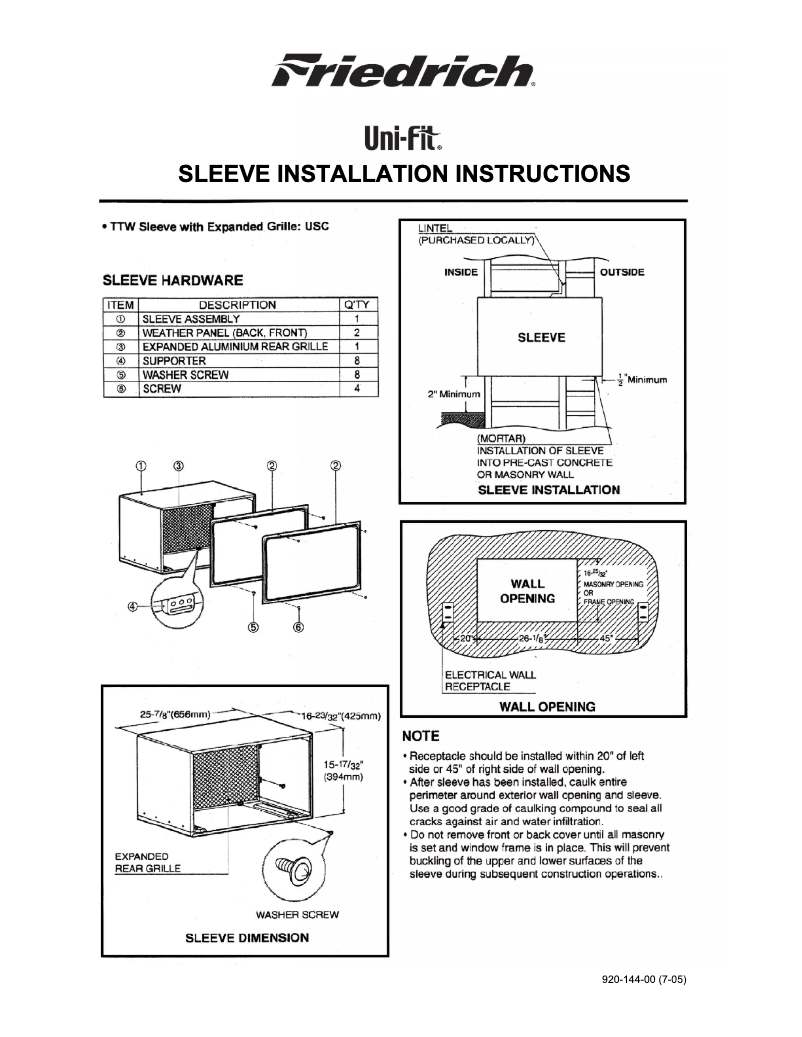 Imagen de la primera página del manual del dispositivo Uni-Fit
