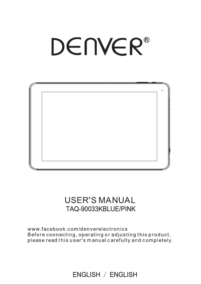 Página nº 1 - Manual de usuario Denver TAQ-90033K