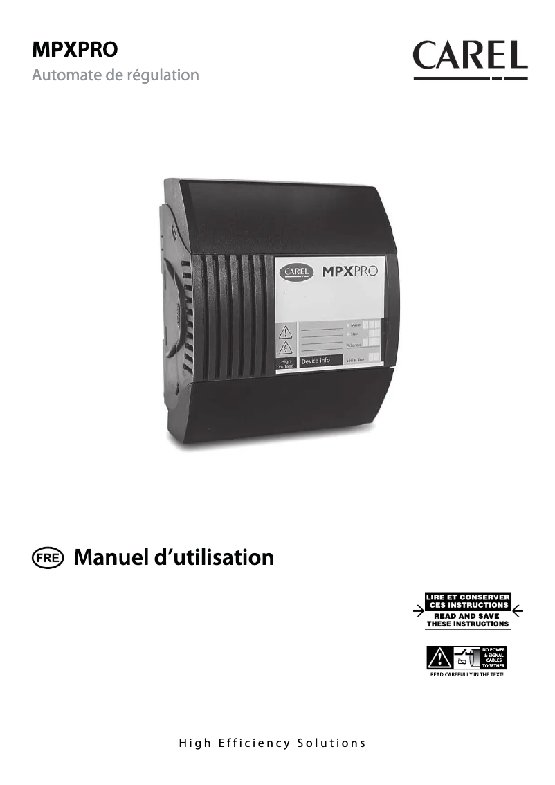 Imagen de la primera página del manual del dispositivo MPXPRO