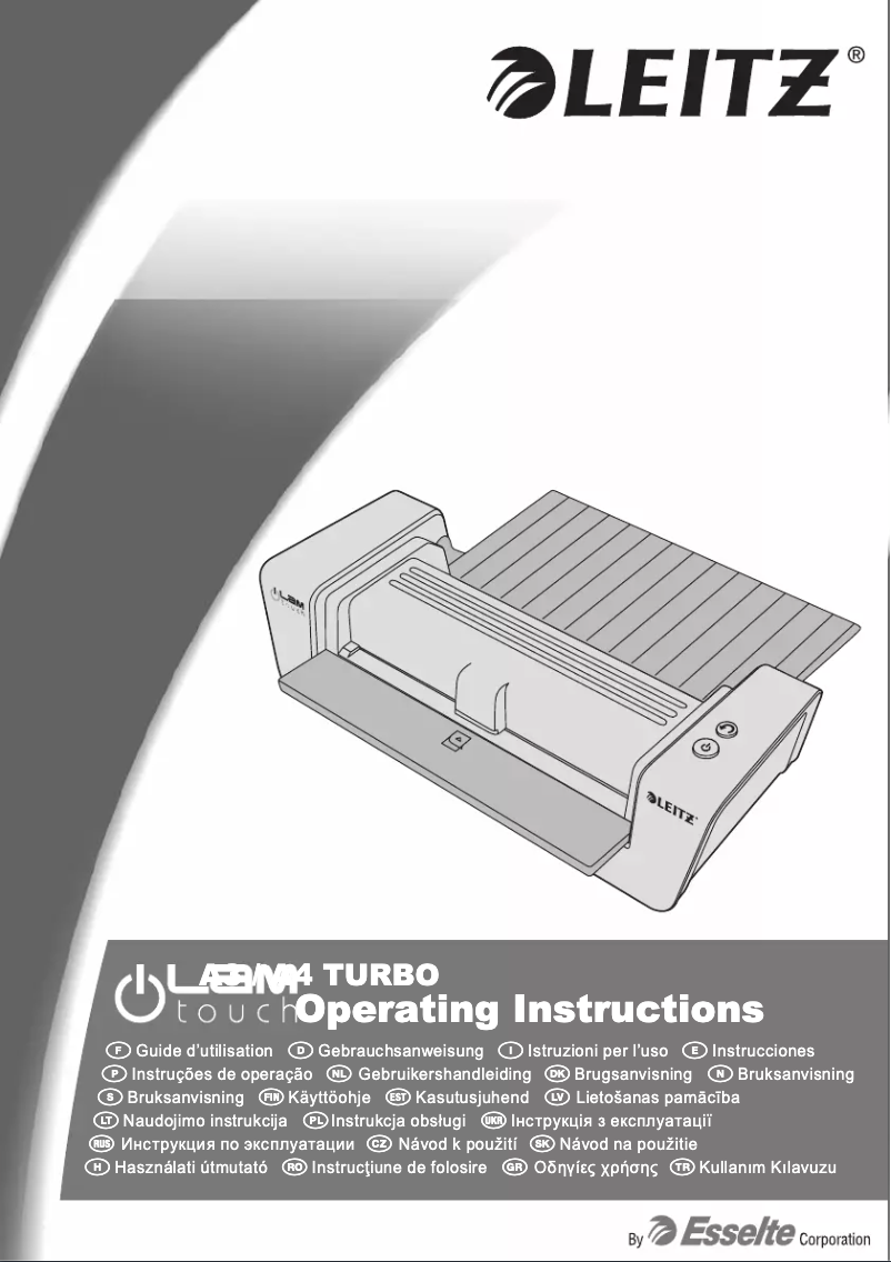 Página 1 del manual Manual de usuario Leitz ILAM Touch A4 Turbo
