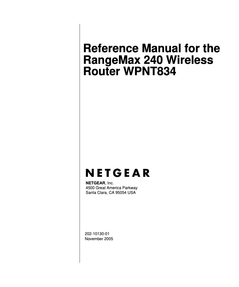 Página 1 del manual Manual de usuario Netgear RangeMax 240