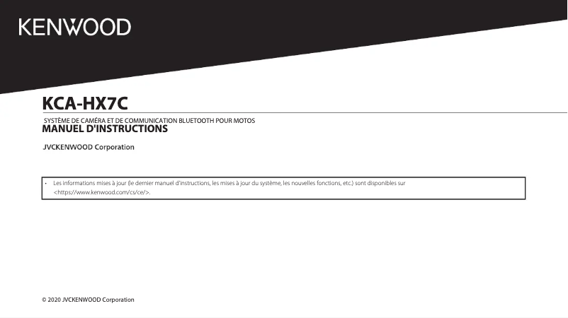 Imagen de la primera página del manual del dispositivo KCA-HX7C