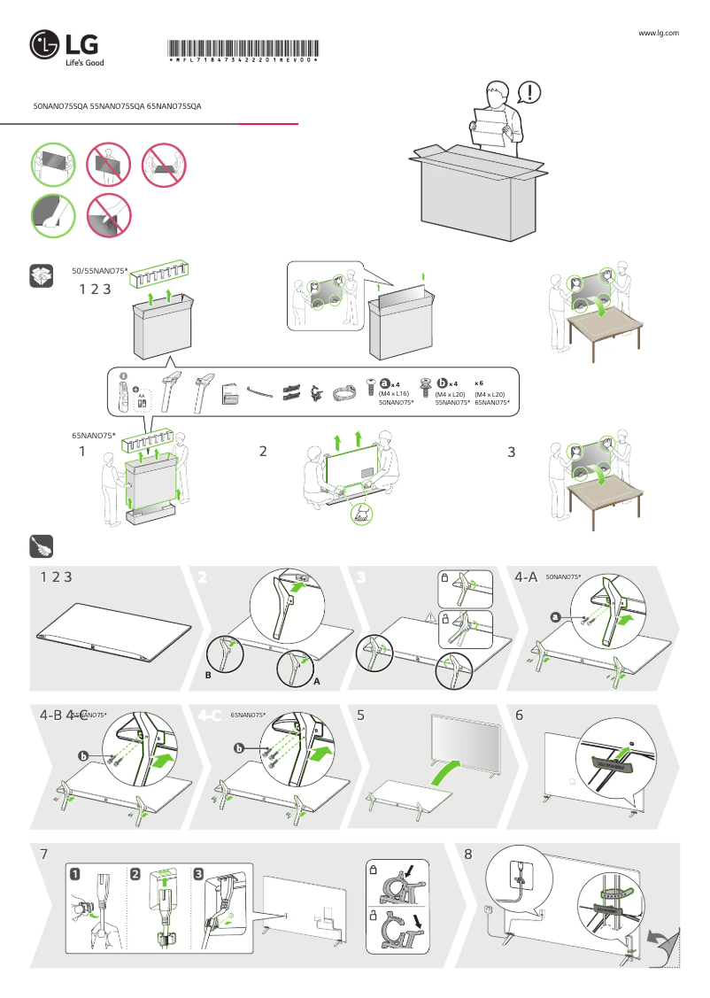 Página nº 1 - Manual de usuario LG 50NANO75SQA
