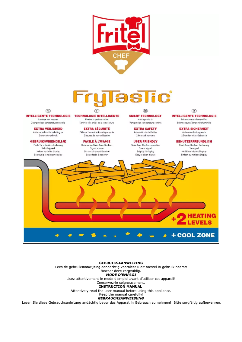 Imagen de la primera página del manual del dispositivo Frytastic-5571