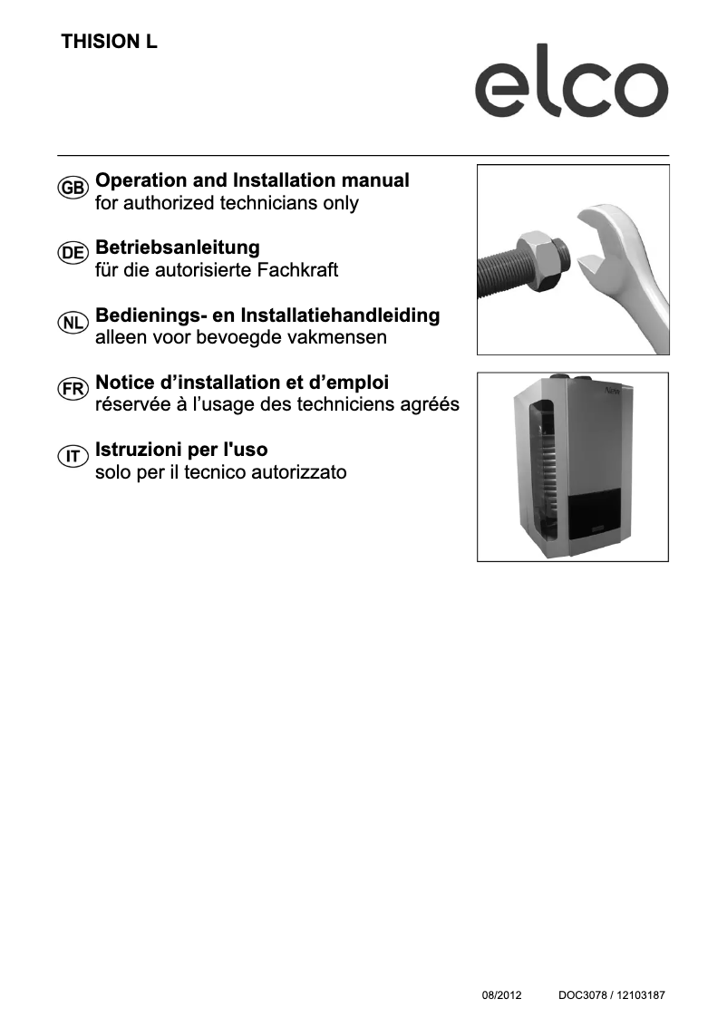 Página 1 del manual Manual de usuario Elco Thison L