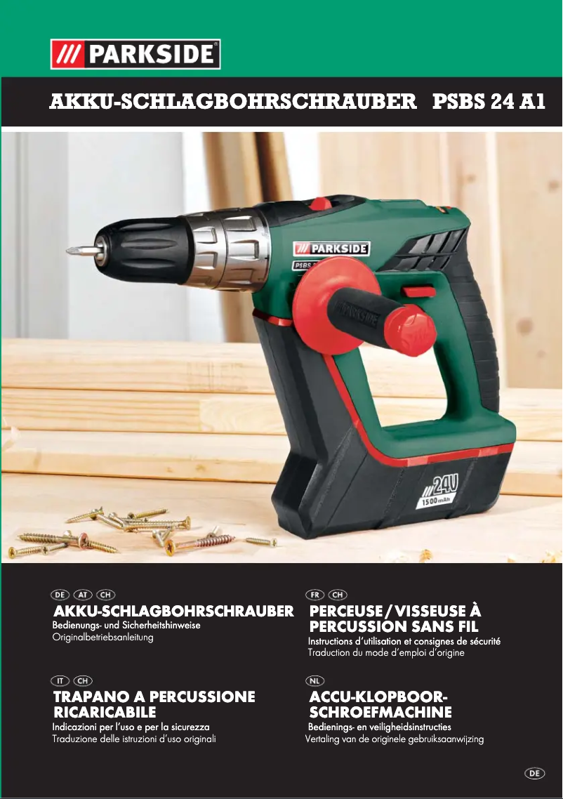 Página 1 del manual Manual de usuario Parkside PSBS 24 A1