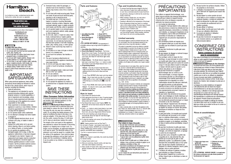 Imagen de la primera página del manual del dispositivo 24796