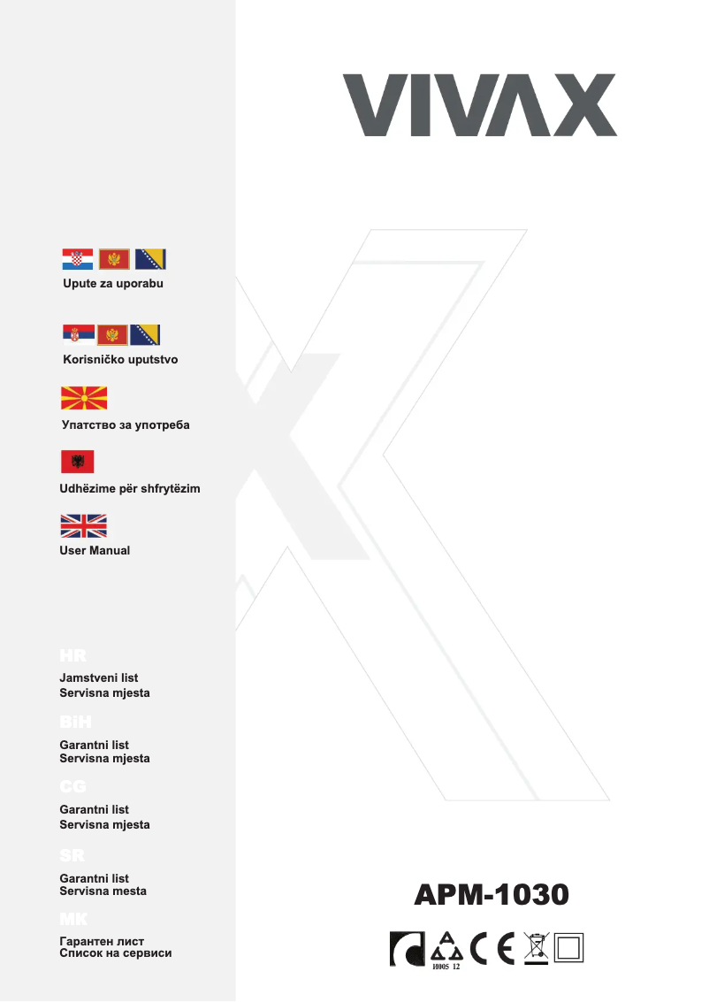 Imagen de la primera página del manual del dispositivo APM-1030