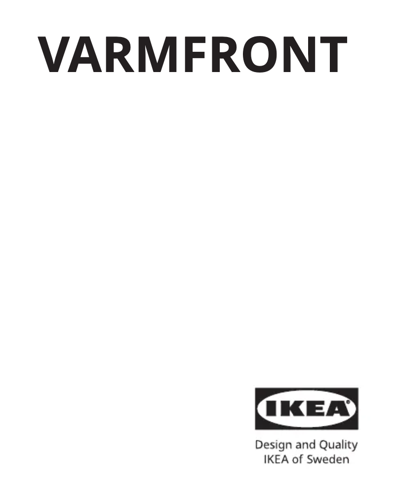 Página 1 del manual Manual de usuario Ikea VARMFRONT 105.556.45