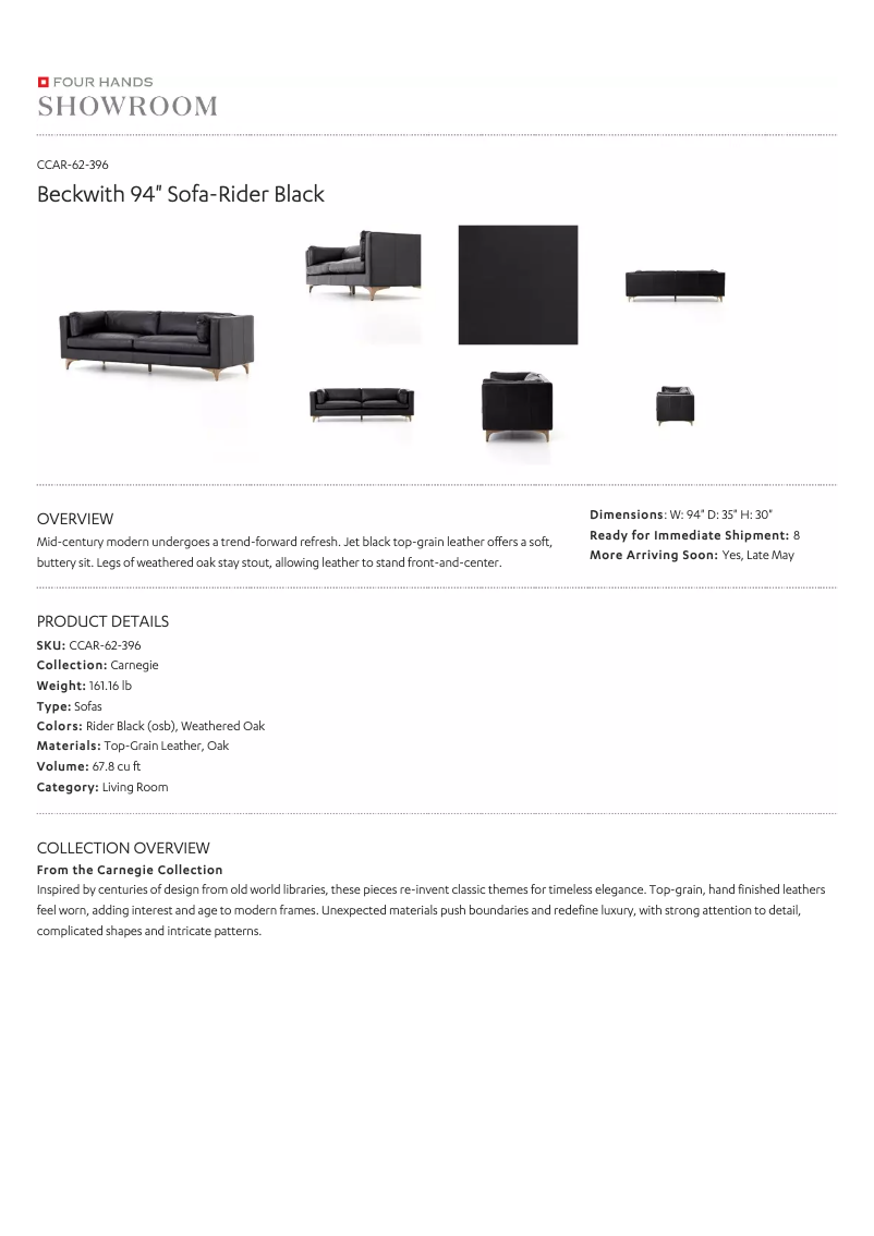 Página 1 del manual Manual de usuario Four Hands CCAR-62-396