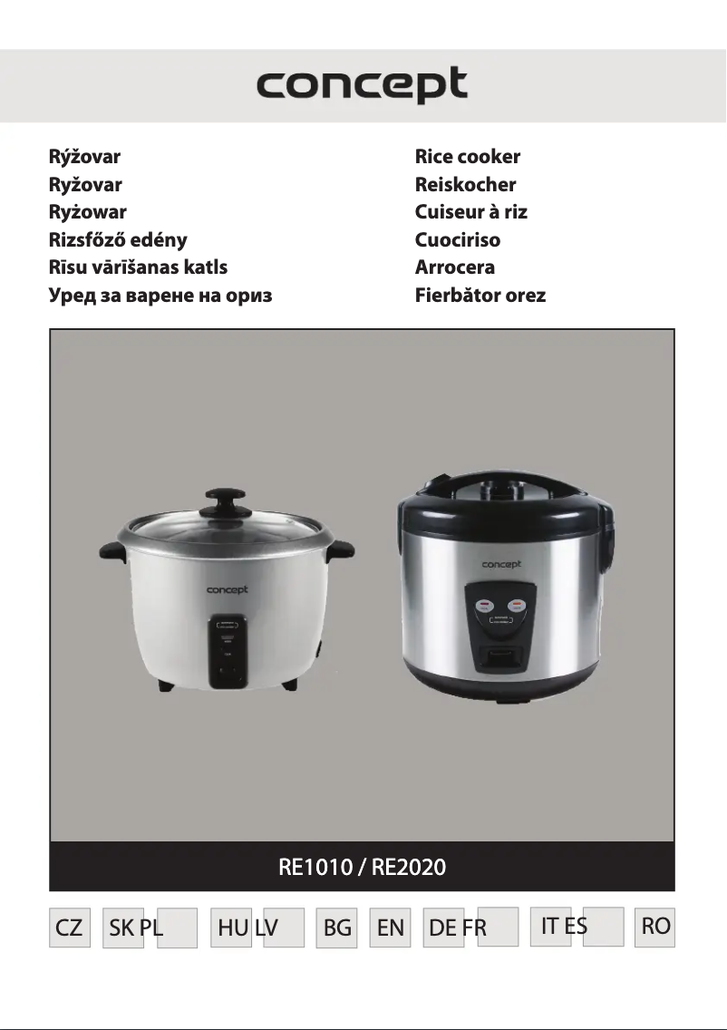 Imagen de la primera página del manual del dispositivo RE2020