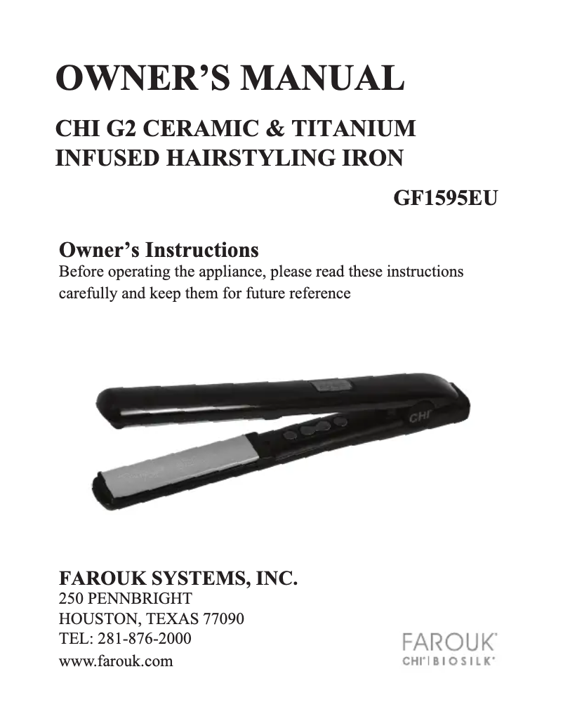 Página 1 del manual Manual de usuario CHI G2