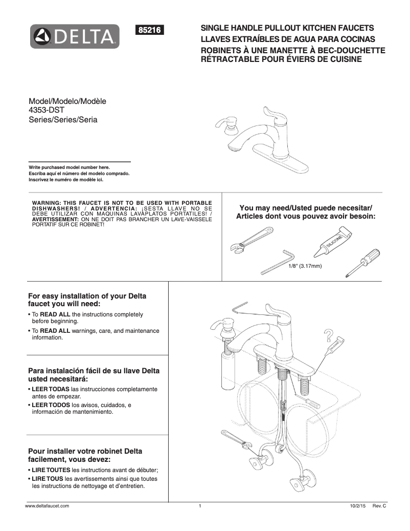 Página 1 del manual Manual de usuario Delta 4353-AR-DST