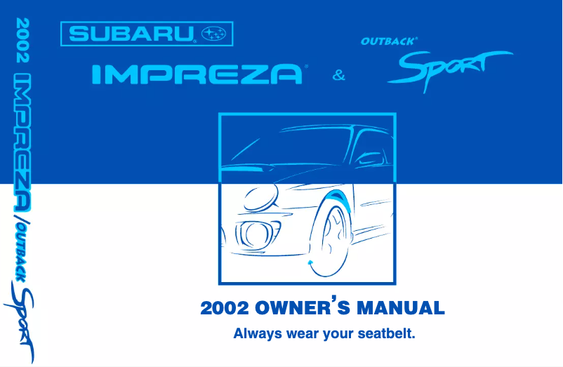 Imagen de la primera página del manual del dispositivo Impreza (2002)