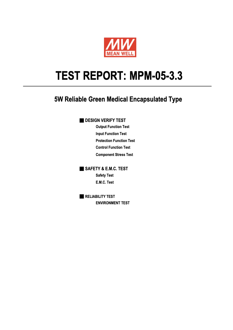 Página 1 del manual Ficha técnica Mean Well MPM-05-3.3