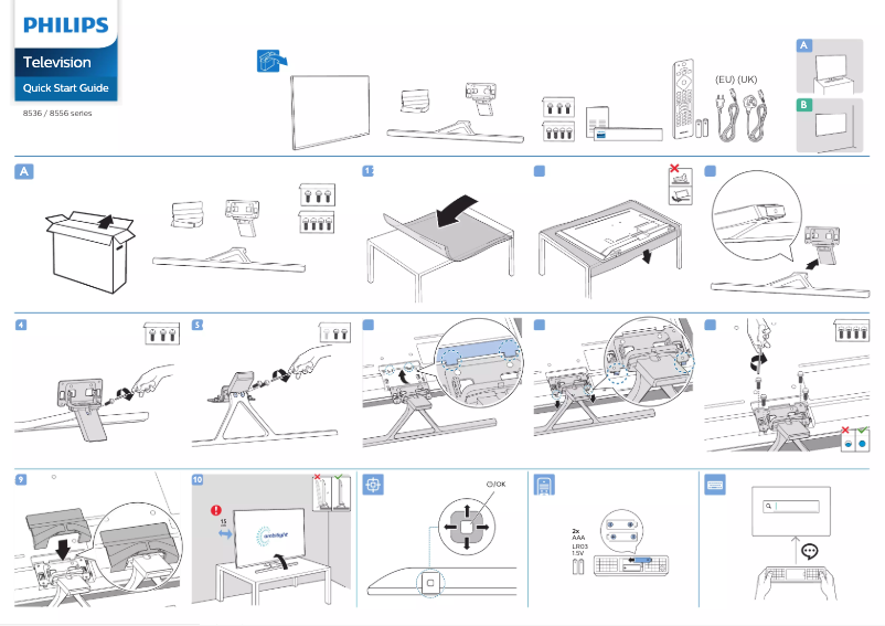 Página 1 del manual Guía de inicio rápido Philips 43PUS8556