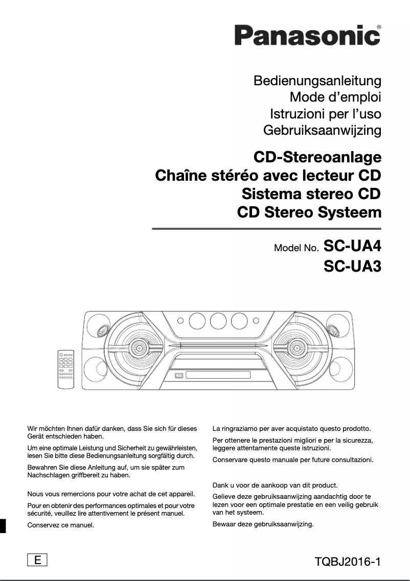 Imagen de la primera página del manual del dispositivo SC-UA3E