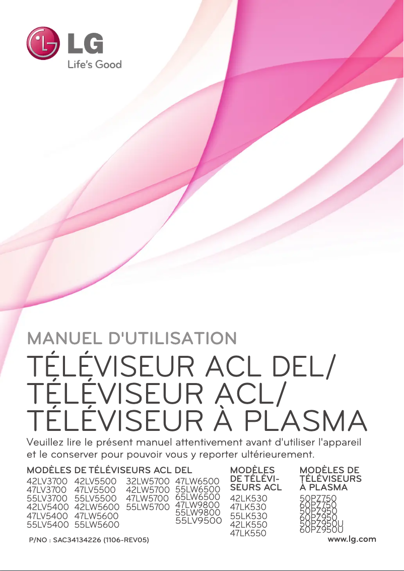 Imagen de la primera página del manual del dispositivo 42LV5400