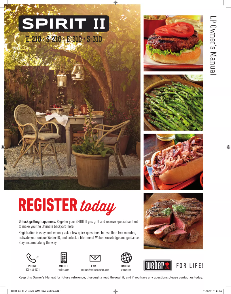 Página 1 del manual Manual de usuario Weber Spirit II E-210