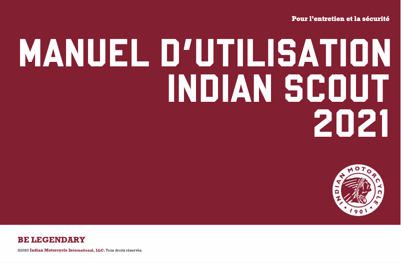 Página 1 del manual Manual de usuario Indian Scout Sixty (2021)