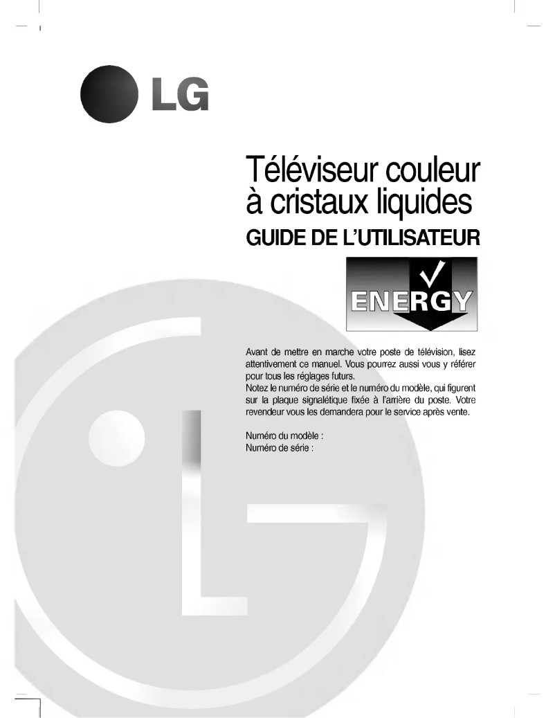 Página nº 1 - Manual de usuario LG RZ-20LZ50