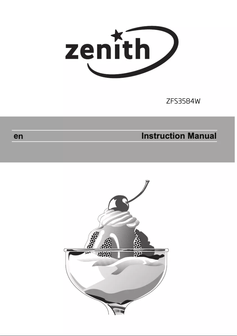 Imagen de la primera página del manual del dispositivo ZFS3584W