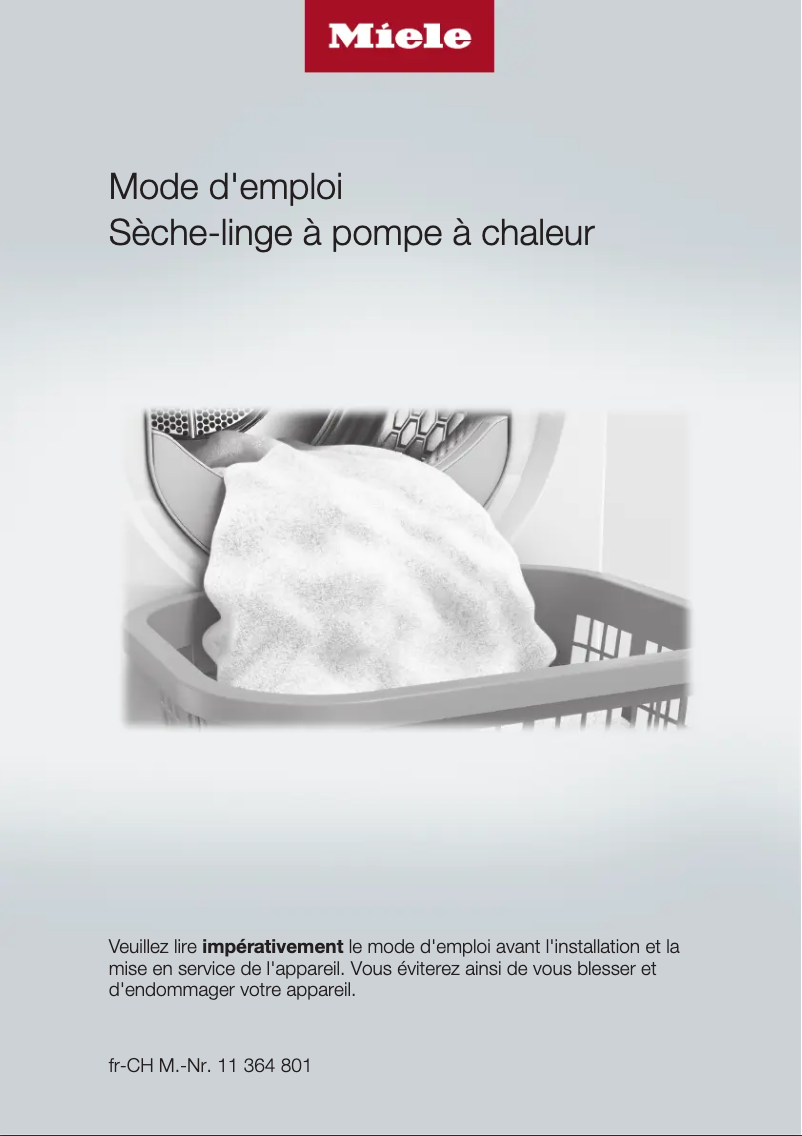 Página 1 del manual Manual de usuario Miele TWF 600-40 CH