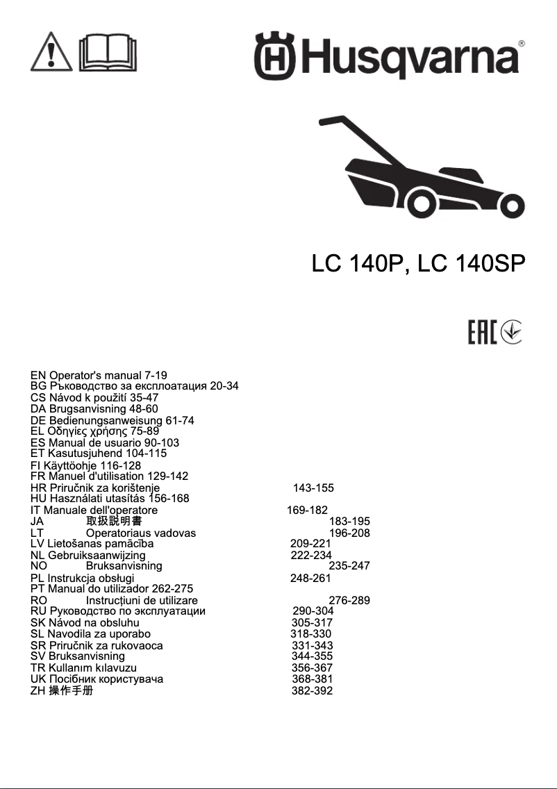 Imagen de la primera página del manual del dispositivo LC 140P